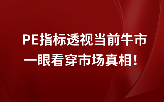 用PE指标透视当前牛市